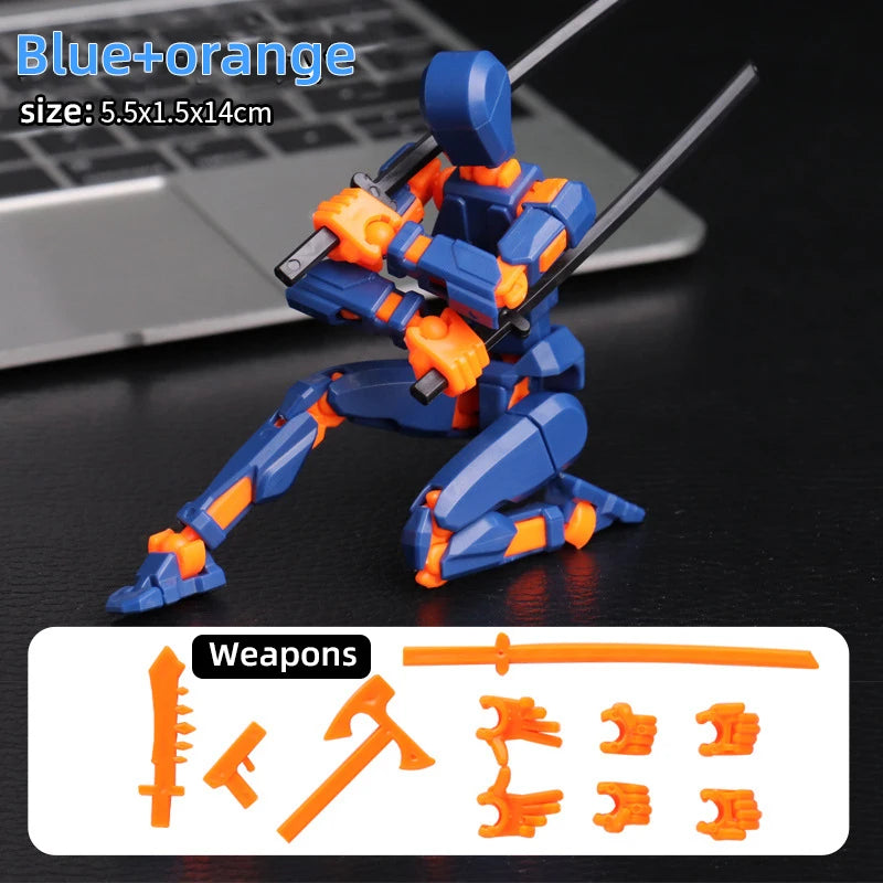 Multi-Joint Movable Action Figures Shapeshift Robot 3D Printed DIY Assemble Mannequin Dummy 13 Toys for Kids Adults Parent-children Games Gifts