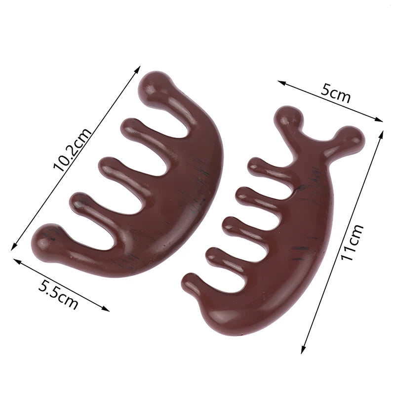 Exquisite Resin Massage Comb for Eyes Face Shoulders Neck Scraping Head Meridian Scalp Treatment Wide Tooth Comb