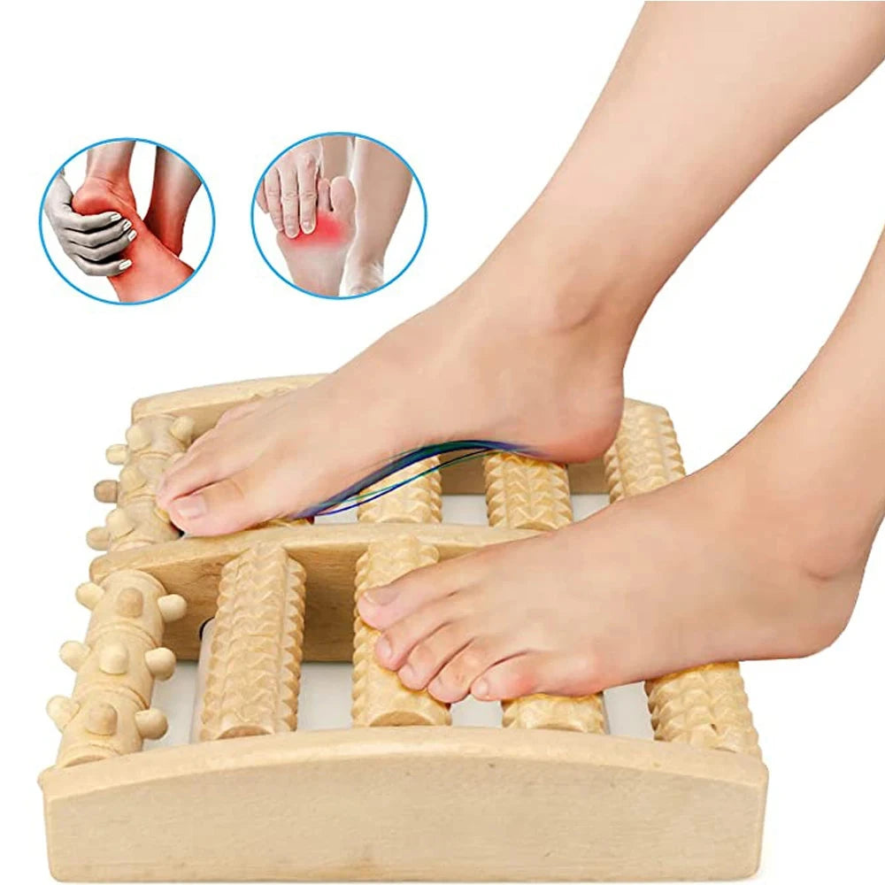 High Quality Natural Wood Foot Massager Roller for Plantar Fasciitis Relief, Neuropathy & Boosts Circulation, Heel Spur & Arch Pain Relaxation