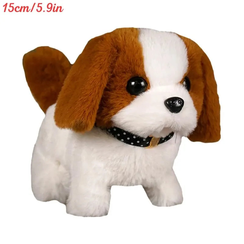 Interactive Electronic Walking and Barking Plush Puppy Dog Toy with Remote Control Leash for Kids Children Toddlers