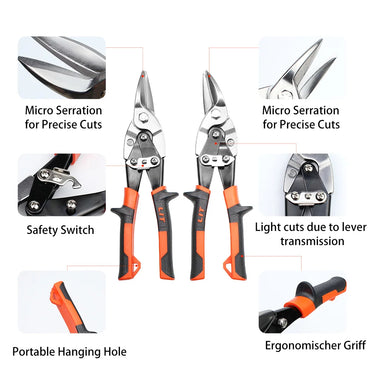 Multi-Directional Aviation Scissors Shears Tin Snips Metal Sheet Cutting Snip Cutter Industrial Professional Hand Tools