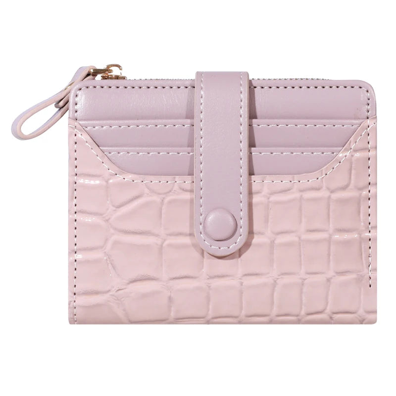 Elegant Crocodile Pattern Women's Multi Card Wallet Secure Double Zip Clutch Casual PU Leather Purse with Style Storage Bag
