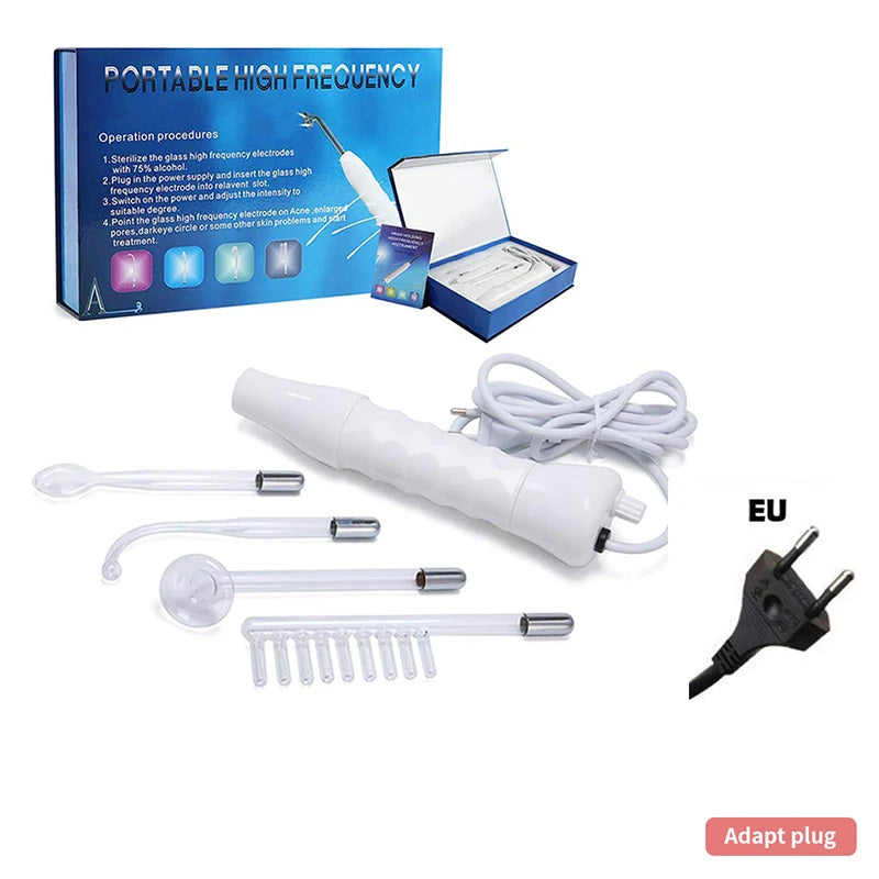 High Frequency Electrode Tube Beauty Machine for Face Hair Eyes Facial Massager Wand Care Tool