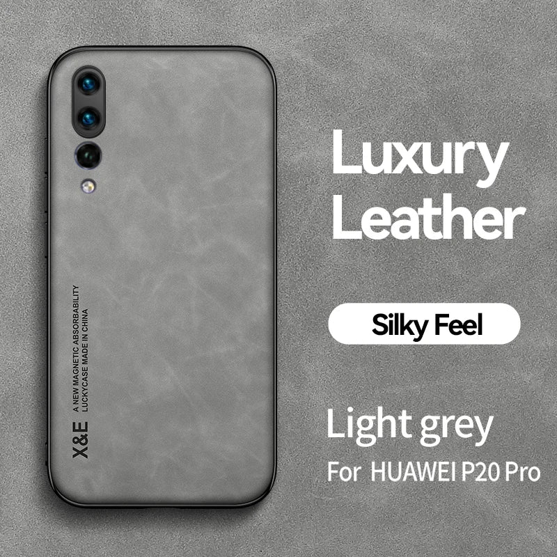 Luxury Leather Phone Case for Huawei P60 P50 P40 P30 P20 Pro and Mate 60 50 40 30 20 Pro Magnetic Protective Cover