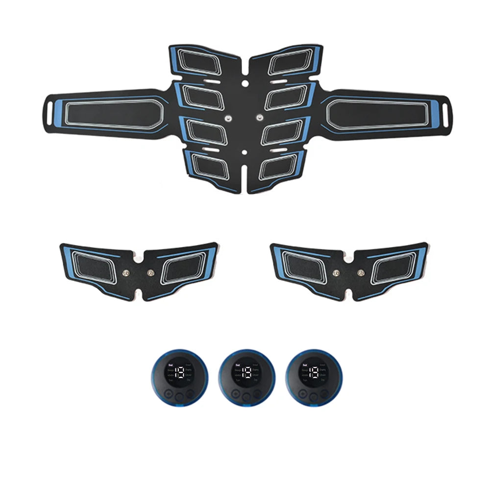 Electronic USB Rechargeable Abdominal and Arms Muscle Trainer Stimulator Portable Massager Training Belt Exercise Fitness Device