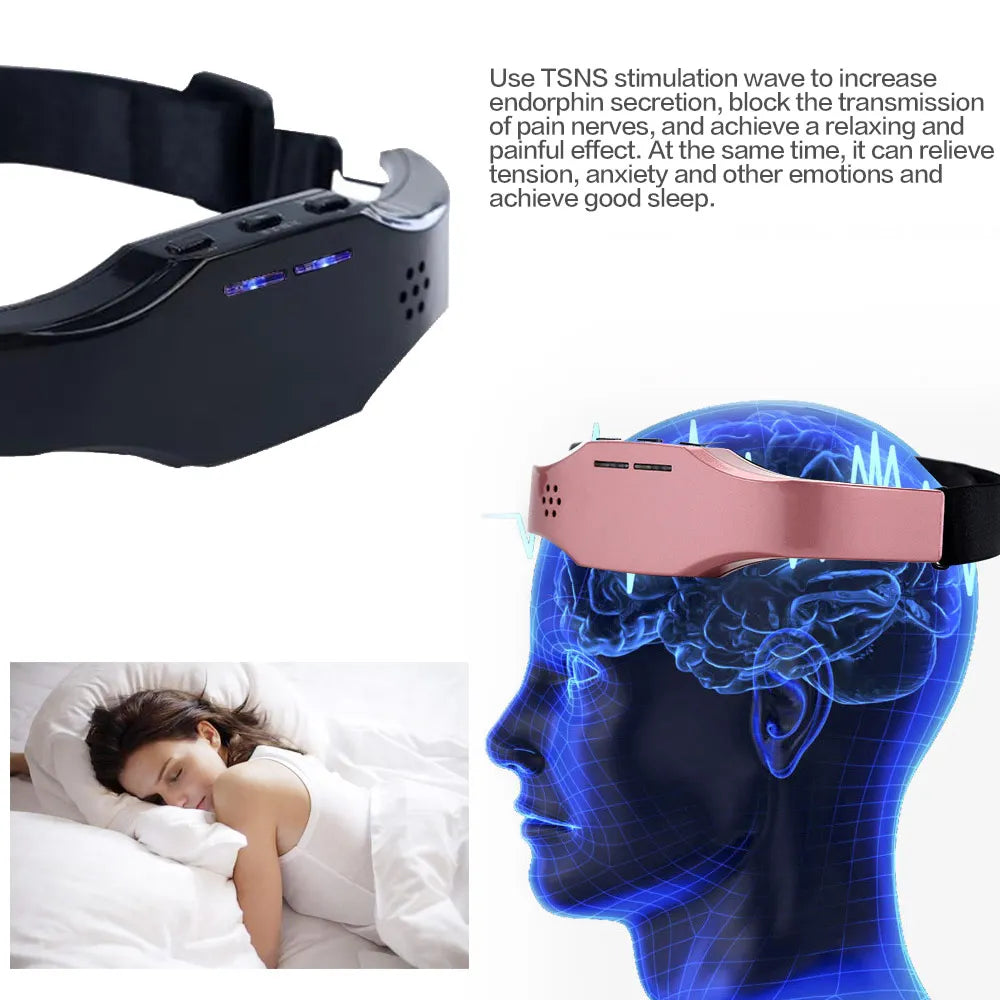 Electric Smart Insomnia Migraine Sleep Relief Head Massager Stress Release Sleep Therapy Device