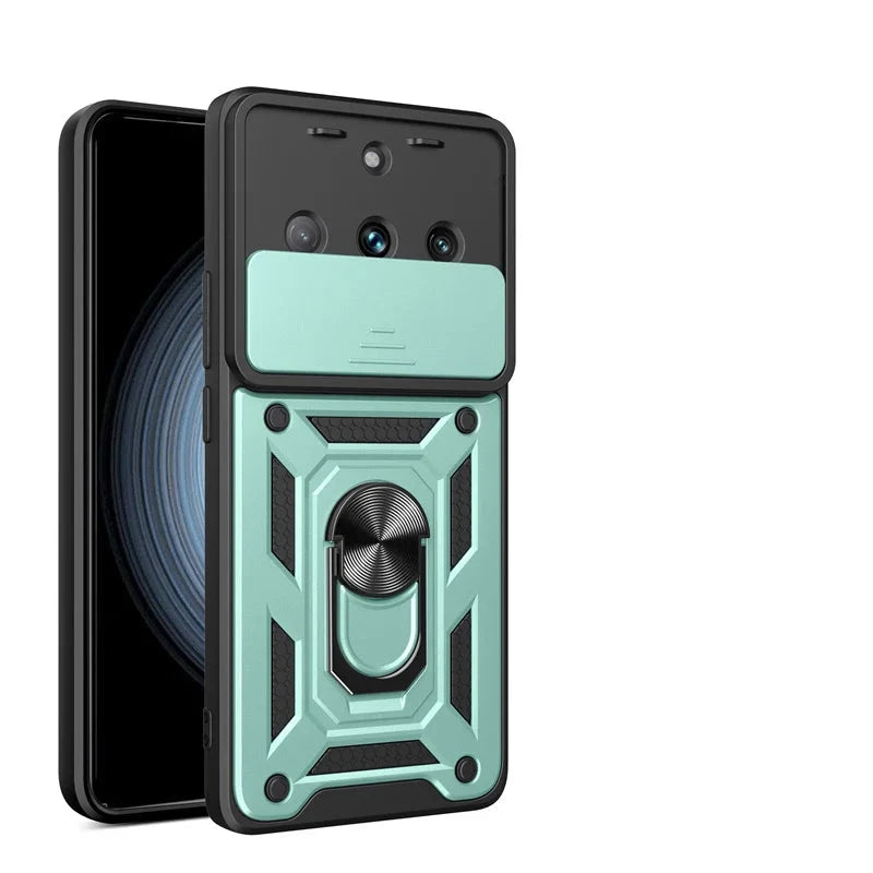 Durable Shockproof Phone Case for Realme 11 Pro Plus 5G Camera Protection Magnetic Ring Holder Back Cover