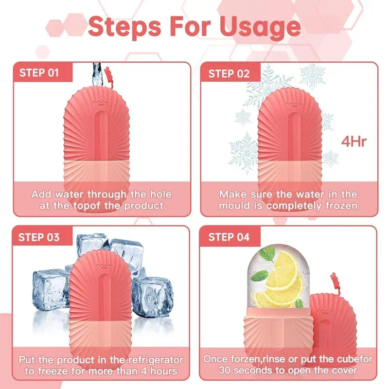 Silicone Ice Facial Roller Beauty Massage Ice Mold For Eye Puffiness Inflamation Shrink Pores