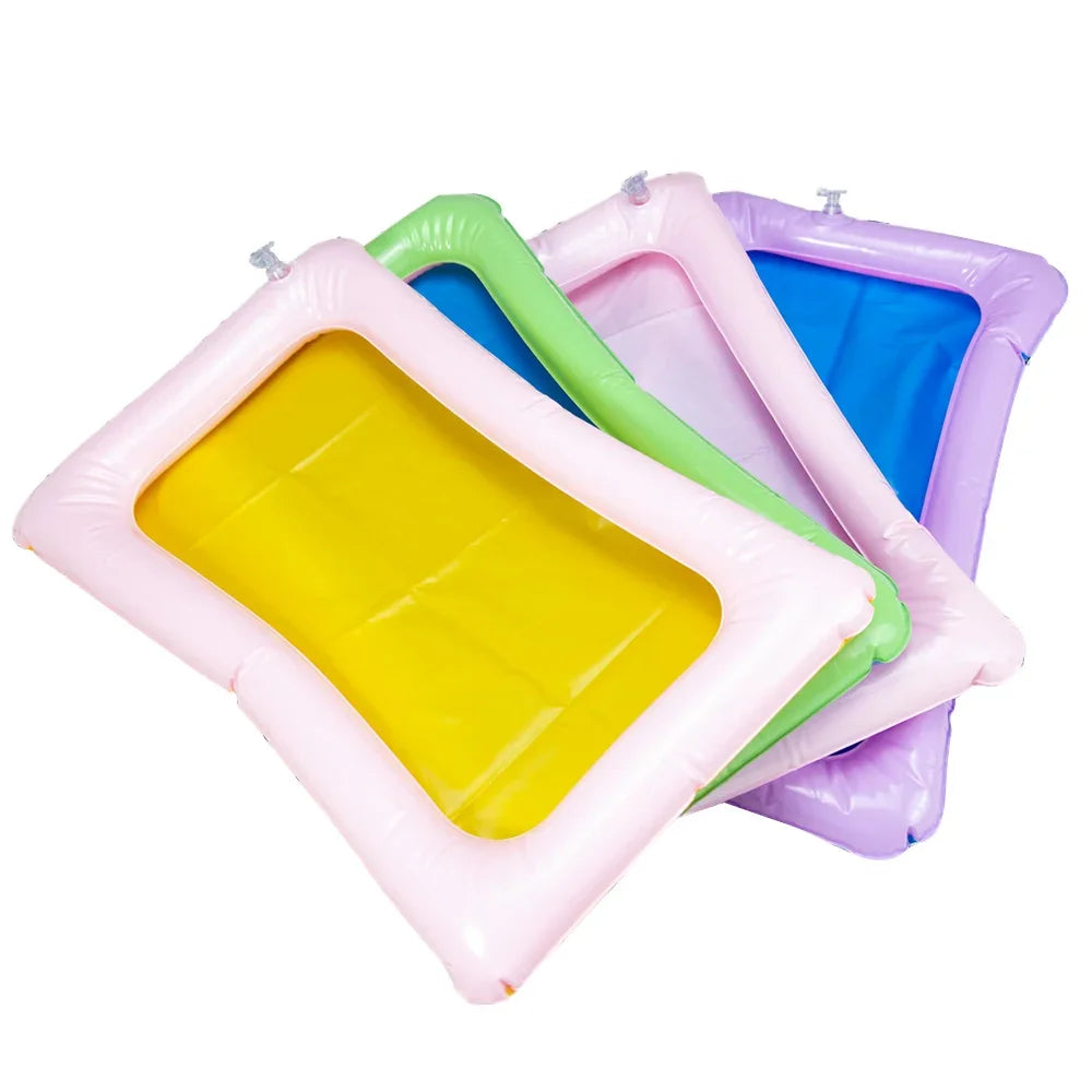 Multifunction Inflatable Sand Play Dough Clay Tray for Children Play Sand Modeling Clay Supplies Slime Table Accessories Educational Toys