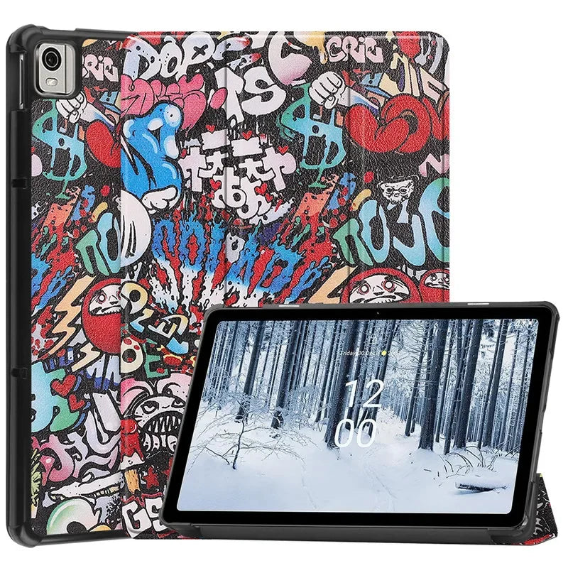 Protective Slim Leather Case for Nokia T21 T20 10.4" inch Tablets Tri-Folding Stand Magnetic Flip Cover