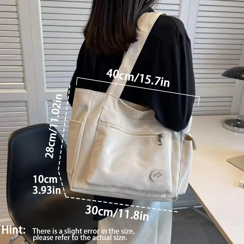 Large Capacity Modern Women's Fashion Canvas Satchel Shoulder Handbag Tote Commuter Bag