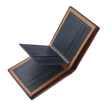 Modern Business Slim-fit Leather Wallet for Men Credit Card Holder Fashion Solid Color Multi-functional and Great Gift