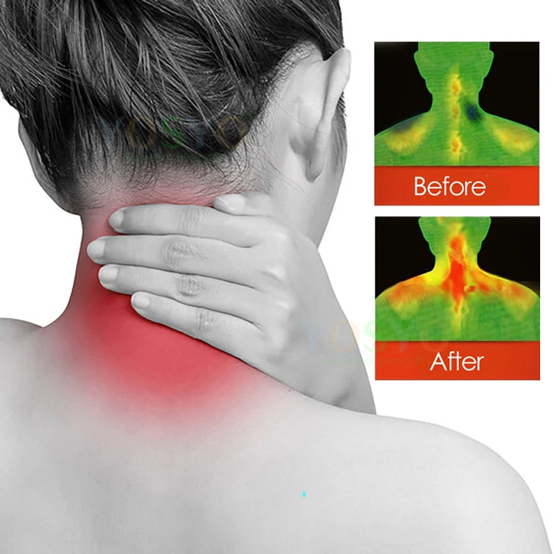 Adjustable Electric Heating Cervical Neck Massager Portable and Convenient for Neck Pain, Aches, and Swelling Relief