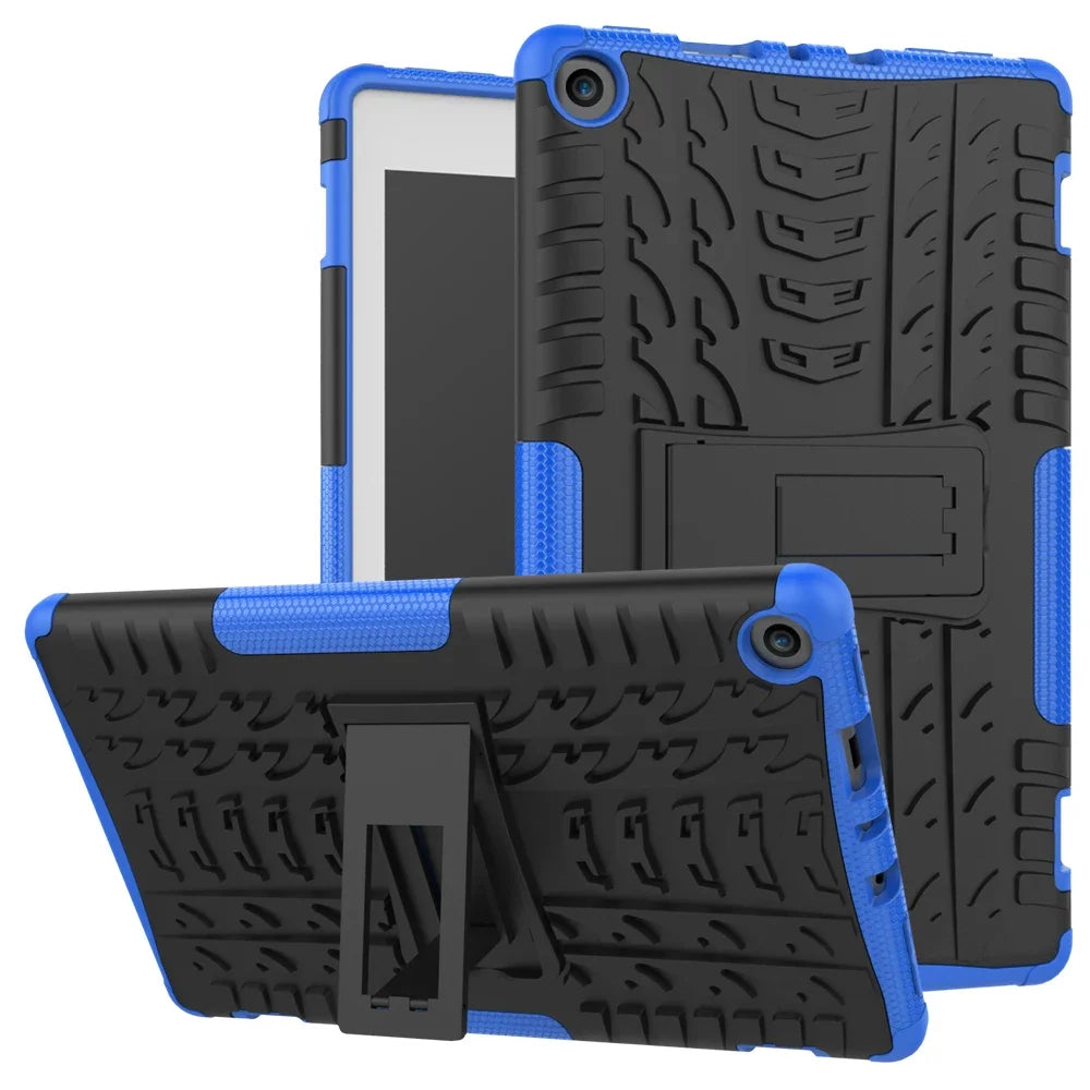 Durable Plastic and Silicone Shockproof Stand Case for Amazon Fire Max 11 HD10 HD8 and Fire 7 Protective Cover TPU+PC Shell
