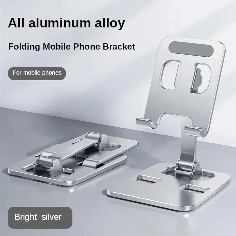 Universal Metal Foldable Desk Tablet Phone Holder Mount Stand for Apple iPad iPhone and other Brands Aluminum Alloy Desktop Bracket
