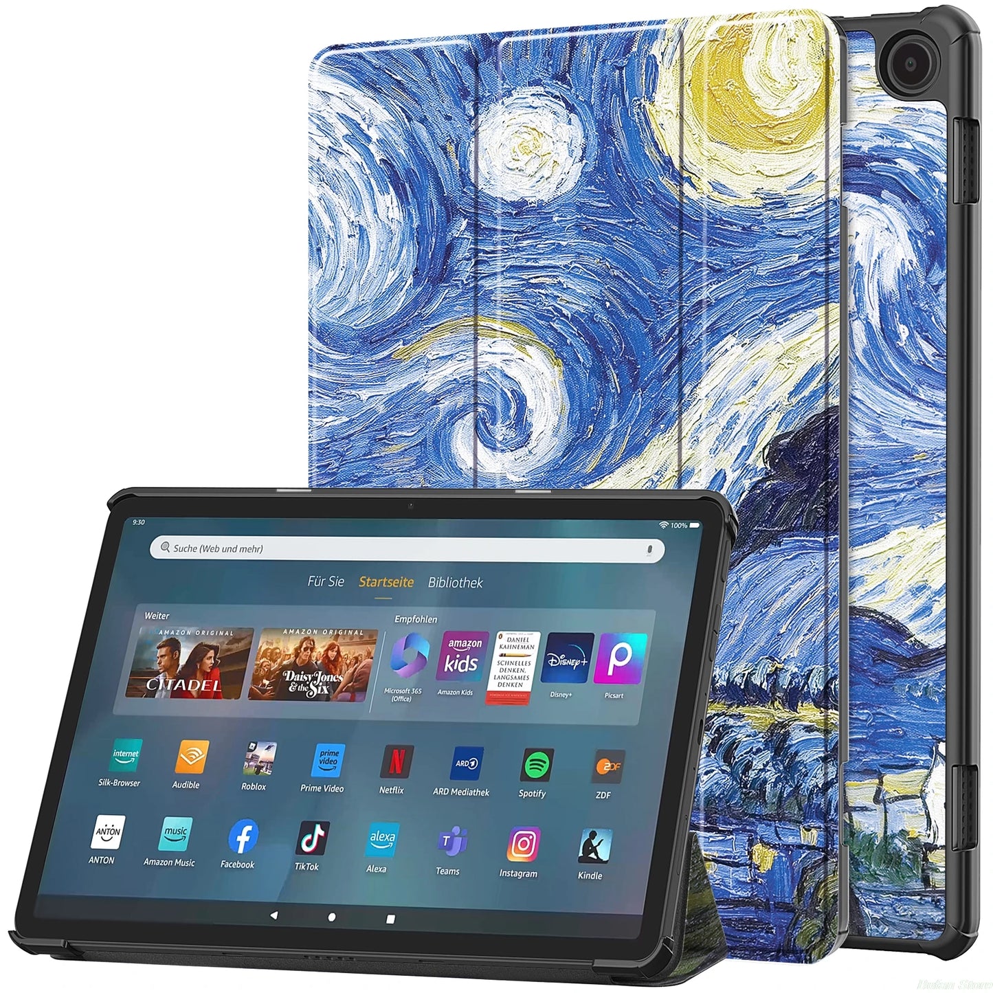 Stylish Tablet Folding Stand Case for Amazon Fire Max 11 HD10 HD8 Protective Shell Cover
