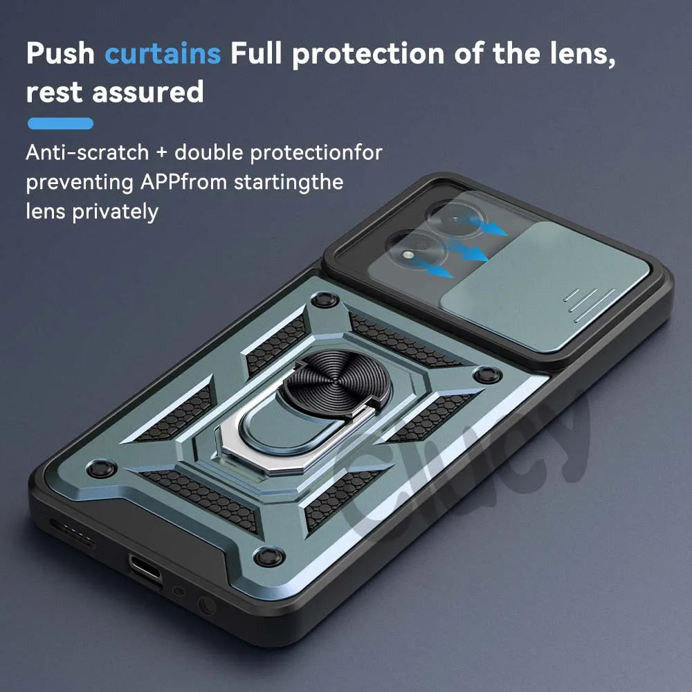 Durable Shockproof Phone Case for OPPO A98 A78 A74 A54 A38 A18 Camera Protection Magnetic Ring Holder Back Cover