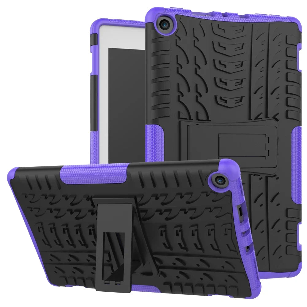 Durable Plastic and Silicone Shockproof Stand Case for Amazon Fire Max 11 HD10 HD8 and Fire 7 Protective Cover TPU+PC Shell