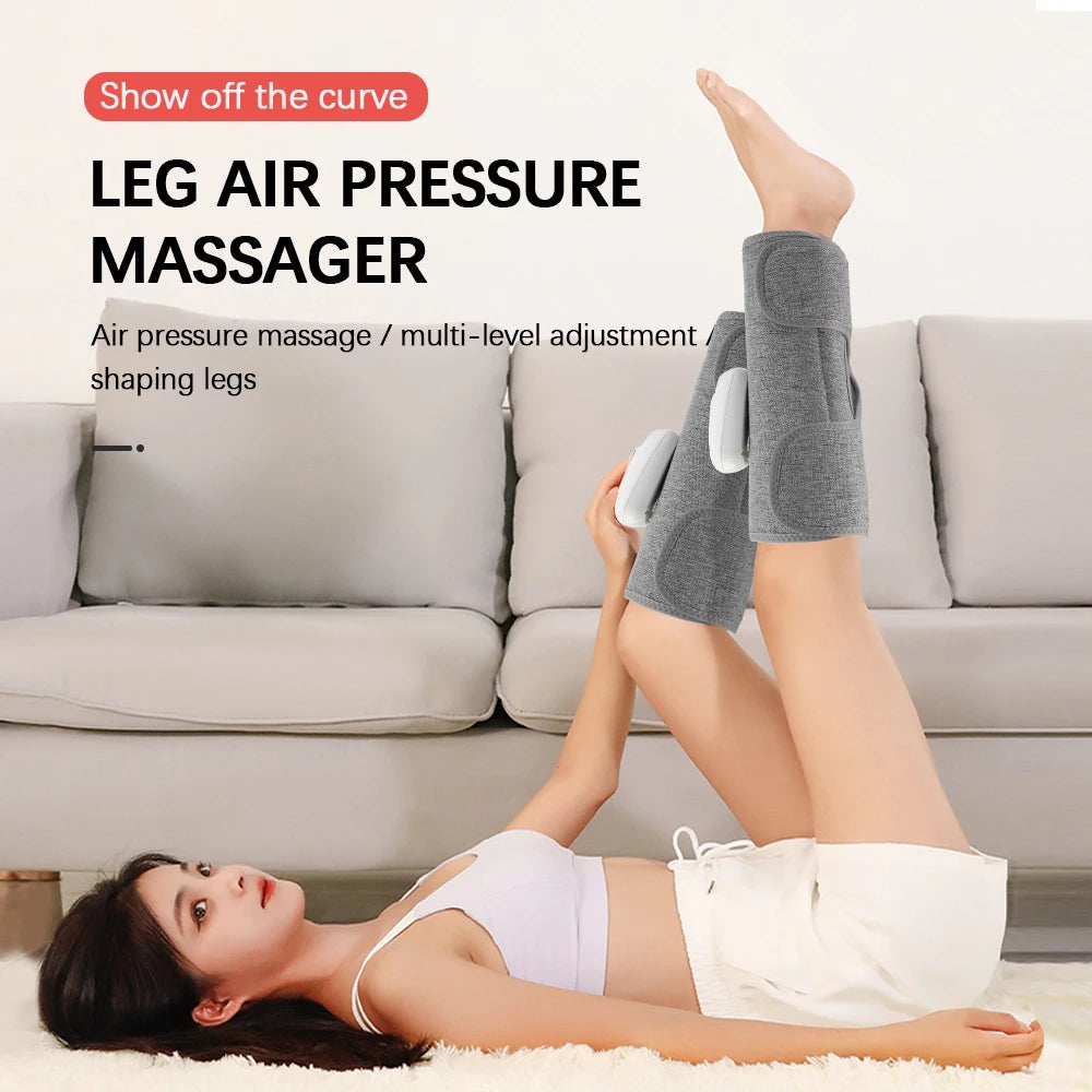Wireless Electric 360° Air Pressure Leg Foot Calf Muscle Relaxation Massager 3 Mode Airbag Compression Improve Blood Circulation