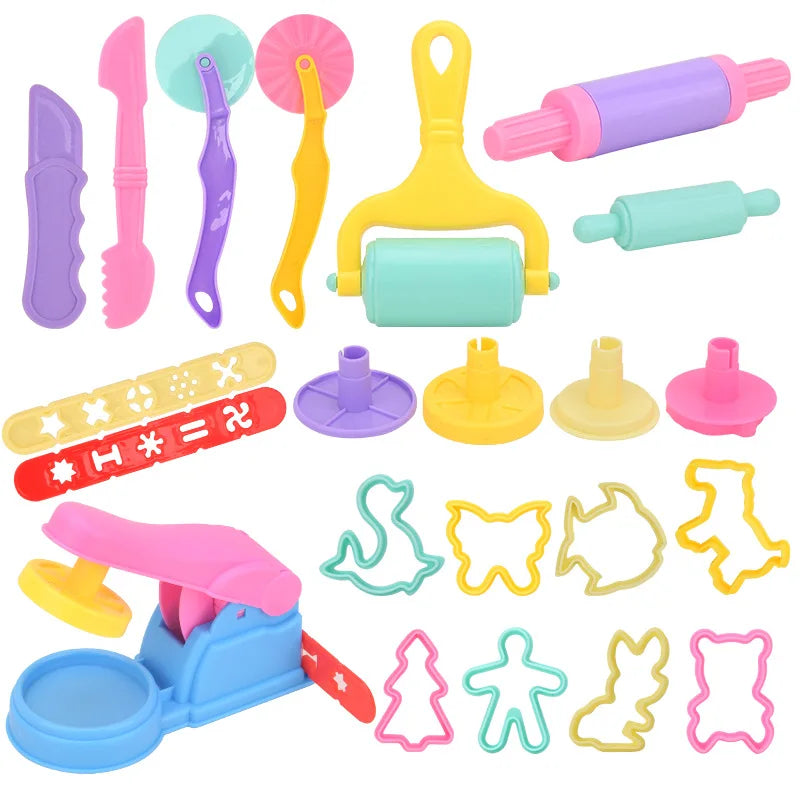 Children DIY Play Dough Plasticine Mold Modeling Clay Accessories Tool Kit Plastic Set Knife Molds Kids Educational Toys