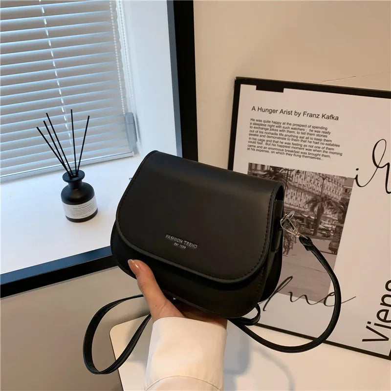 Elegant Women's Saddle Pillow Style Crossbody Leather Handbag Purse Small Shoulder Messenger Bag