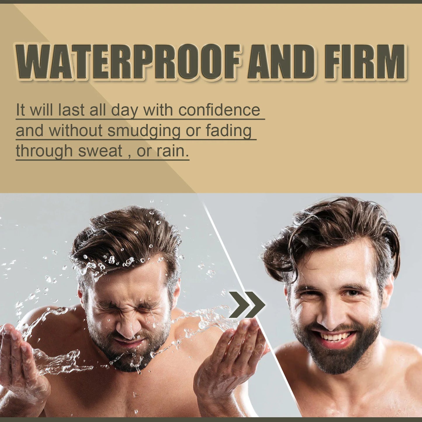 Waterproof Beard Filler Pen Kit Beard Shaping Lasting Repair Moustache Coloring Black Hair Beard Fixer Enhancer Pen