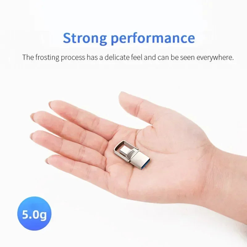 2 in 1 Metal USB 3.0 Memory Stick Pendrive OTG 2TB 1TB 512GB USB Flash Drives 256GB 2TB Type C for Computers and Cellphones