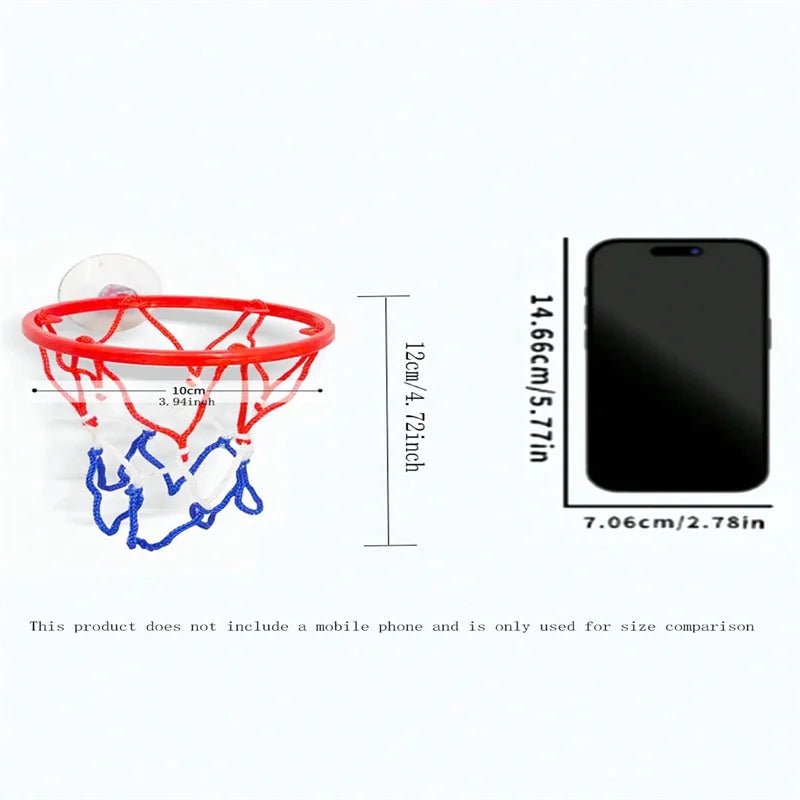 Sports Mini Suction Cup Basketball Set Hoop and Rubber Elastic Ball Shooting Game Toy