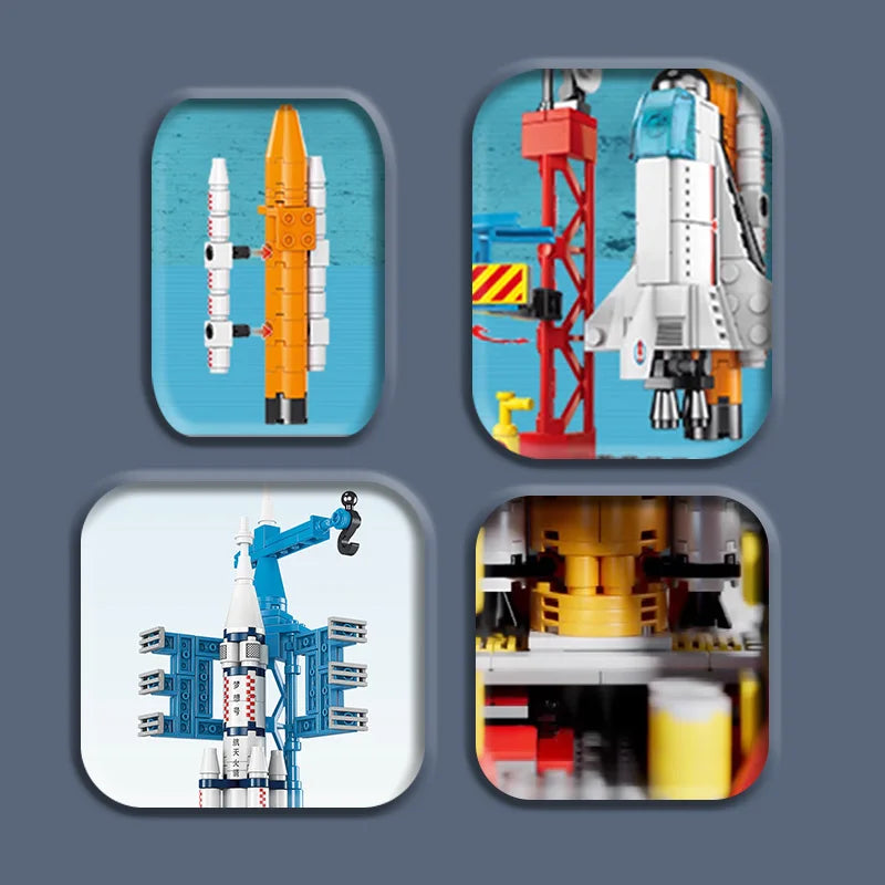 Spacecraft Ship Shuttle Rocket Building Blocks Model Toys Children's Puzzle Assembly Small Particle Bricks