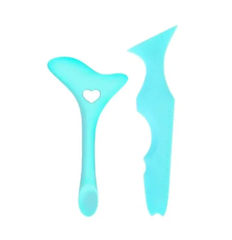 Reusable Silicone Eyeliner Guide Tools for Eye Makeup Winged Eyeliner Stencil Mascara Shield Applicator Set 2Pcs Set
