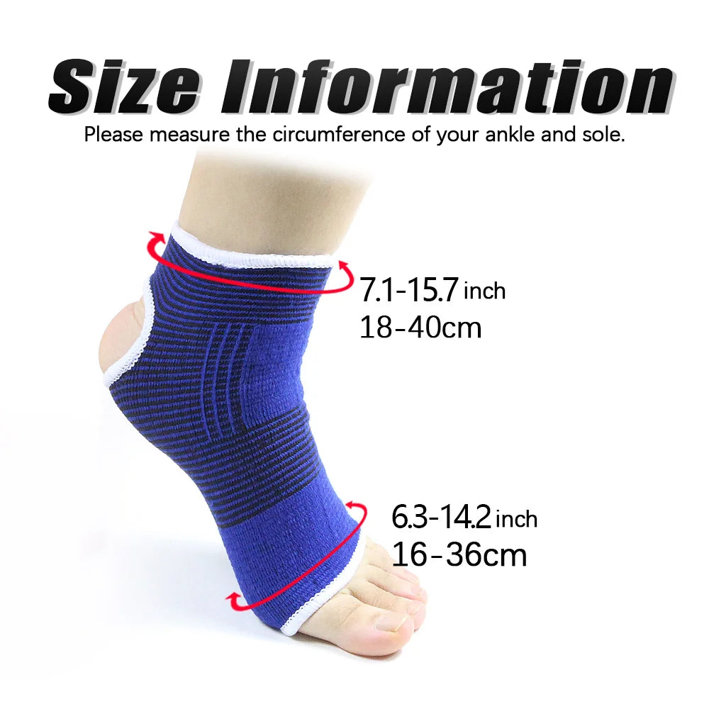 Super Soft Elastic Ankle Sleeve Open Heel Support Protection for Gym Running Foot Bandage Ankle Brace Guard Sport Fitness 1 Pair