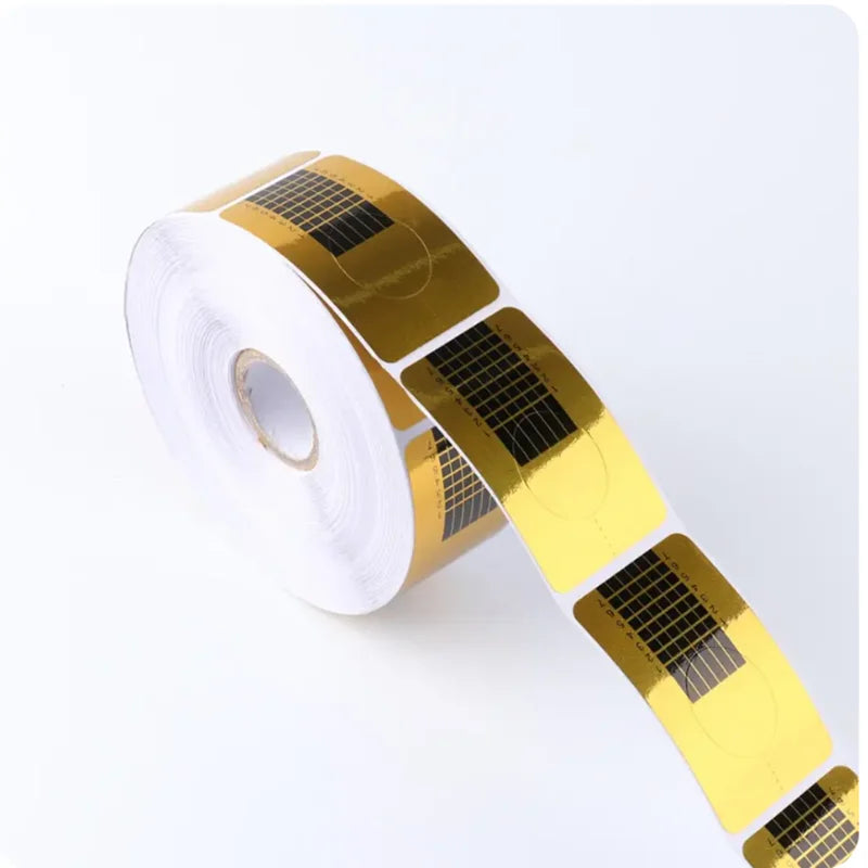 French Tips Nail Art Form Guide Stickers 100pcs Acrylic UV Nail Gel Tips Extension Forms Nail Building Curl Mold Manicure Guides