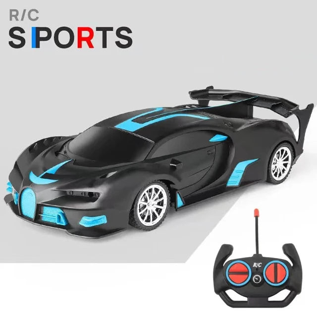 RC Racing Car with LED Lights 2.4G Radio Remote Control 1/18 Scale Sports Cars For Children Racing Drive Vehicle Drift Boys Girls Toys