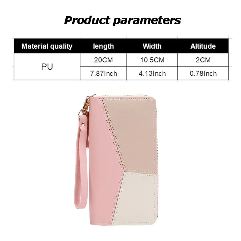 Beautiful Fashion Zipper Women's Wallets Long Purses Handbags Coin Purse Cards Holder PU Leather Billfold Wallet
