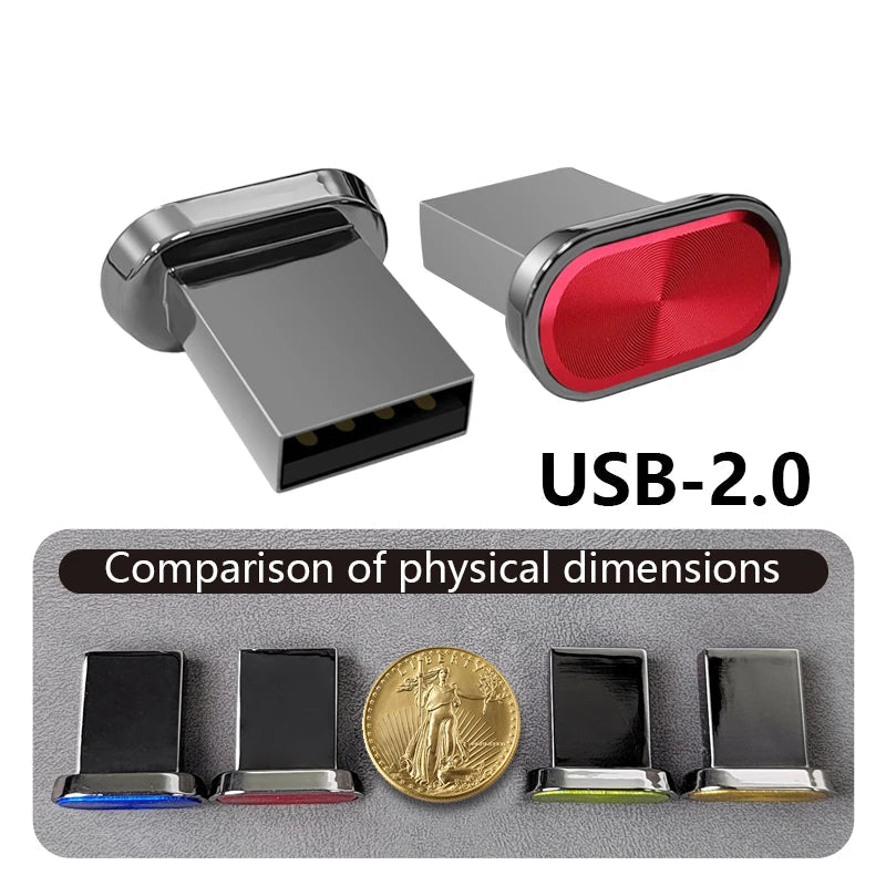 Waterproof Super Mini USB Memory Stick Flash Drive Pendrive 128GB 64GB 32GB 16GB Real Capacity Thumbdrive
