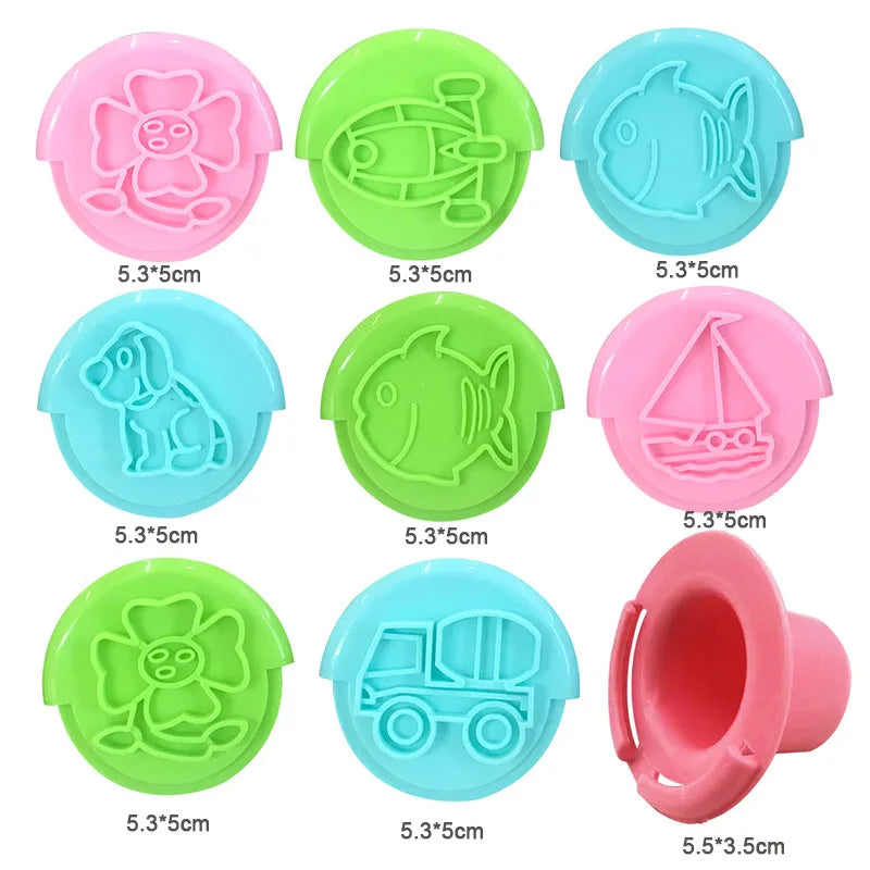 Children DIY Play Dough Plasticine Mold Modeling Clay Accessories Tool Kit Plastic Set Knife Molds Kids Educational Toys