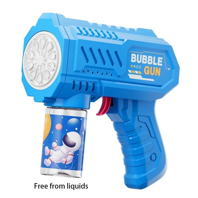 Automatic Unicorn Electric Bubble Gun Toy Fun Bubble Machine Automatic Soap Blower with Lights for Children Entertainment