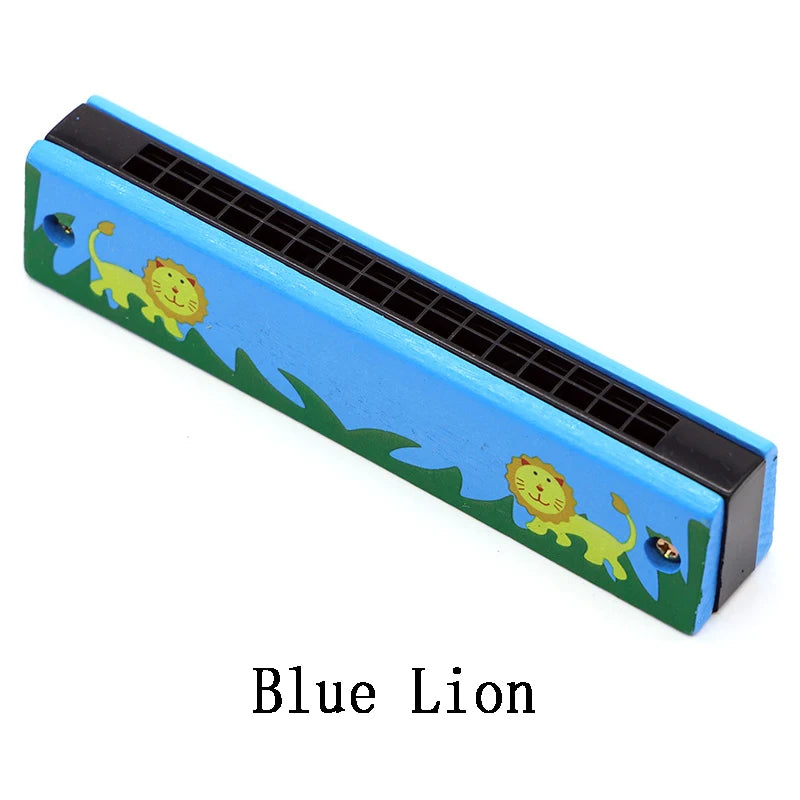 Colorful Wooden Harmonica Music Teaching Aids for Children Musical Instrument Toys Music Teaching Aids Puzzle Early Education Kindergarten Beginners