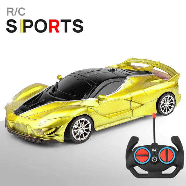 RC Racing Car with LED Lights 2.4G Radio Remote Control 1/18 Scale Sports Cars For Children Racing Drive Vehicle Drift Boys Girls Toys