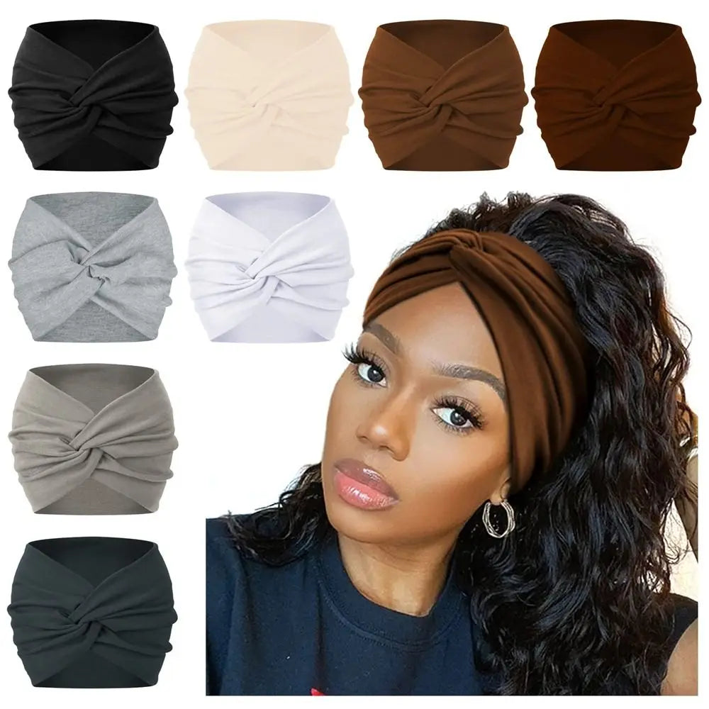 Twisted Extra Large Thick Wide Hairbands Headbands Turban Workout Fashion Headband Head Wraps for Women Hair Accessories