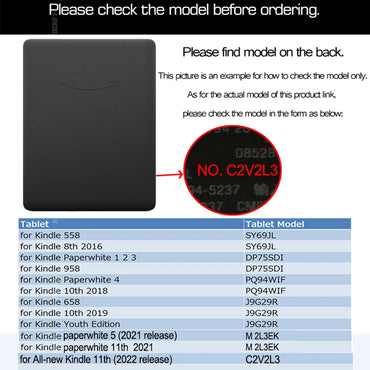 Durable Transparent Silicone Case for Amazon Kindle Paperwhite 11 3 2 1 E2110th 7th 6th 5th Generation 6inch Cover