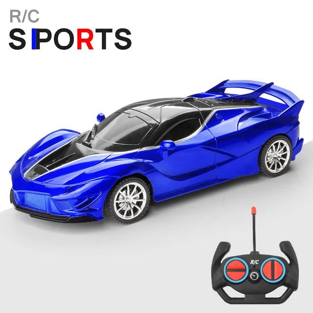 RC Racing Car with LED Lights 2.4G Radio Remote Control 1/18 Scale Sports Cars For Children Racing Drive Vehicle Drift Boys Girls Toys