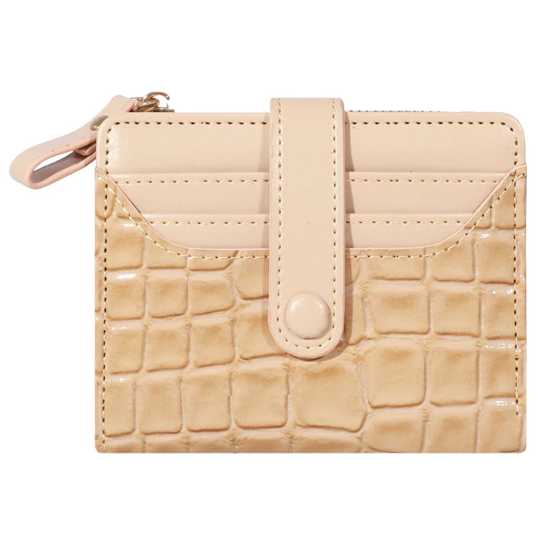 Elegant Crocodile Pattern Women's Multi Card Wallet Secure Double Zip Clutch Casual PU Leather Purse with Style Storage Bag