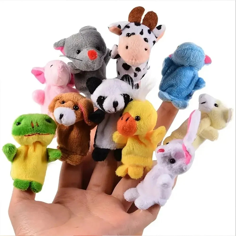 Hand Doll Finger Puppets for Baby Children Story Early Education Soothing Cartoon Doll Plush Toys