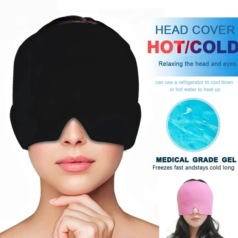 Hot Cold Gel Head Cap Face Mask Head Massage Sleep Eye Mask Hot Cold Compress Health Care Tool