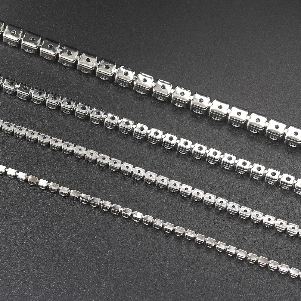 Modern Crystals Tennis Bracelets for Men Women Silver Color 2.5mm/3mm/4mm/5mm Zircon Fashion Jewelry