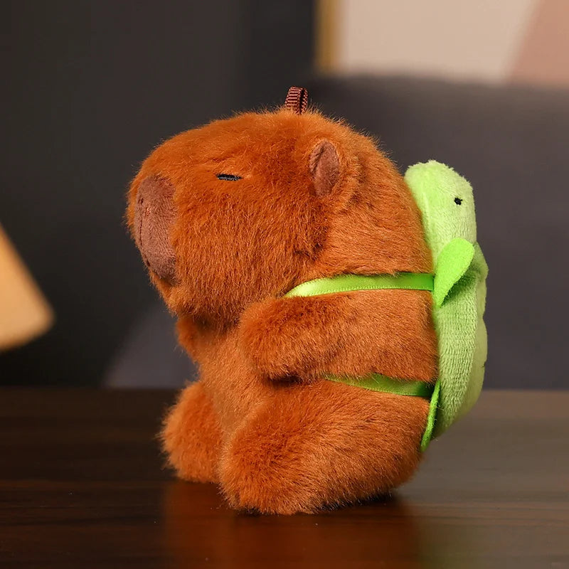Capybara Cute Cartoon Pendant Plush Toy Doll Bag Hanging Ornaments Cute Kapila Keychain Doll Kids Backpack Birthday Gift Fluffy