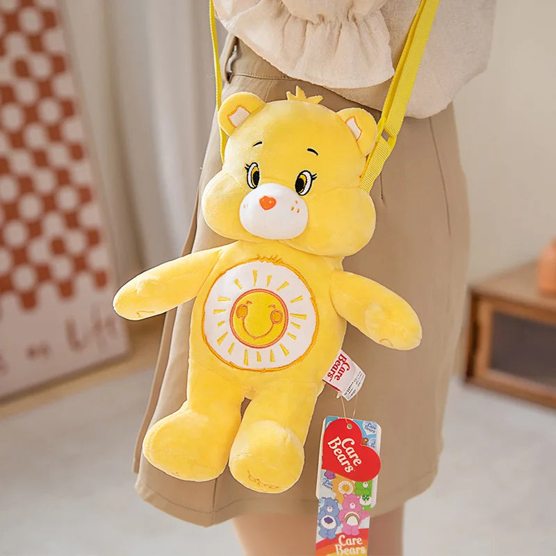 Popular Cute Care Bears Plush Backpack Kawaii Fashion Plushie Doll Girl's Children's Shoulder Bag Knapsack