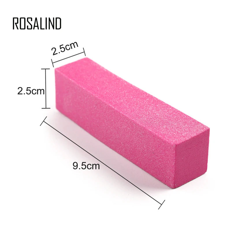 Manicure Pedicure Buffing Sanding Files Block Care Sponge Pink Buffer Grinding Polishing Nail Art Tools 10pcs