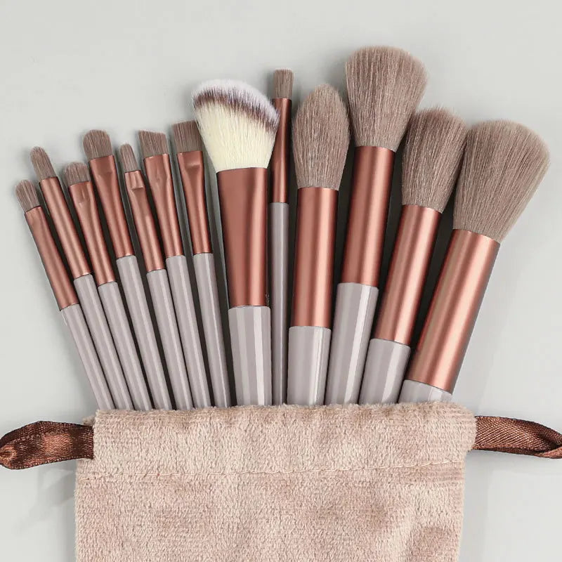 All in One Makeup Brushes 13pcs Set Soft Hair Fiber Brush Eye Shadow Brush Powder Concealer Brush Tool